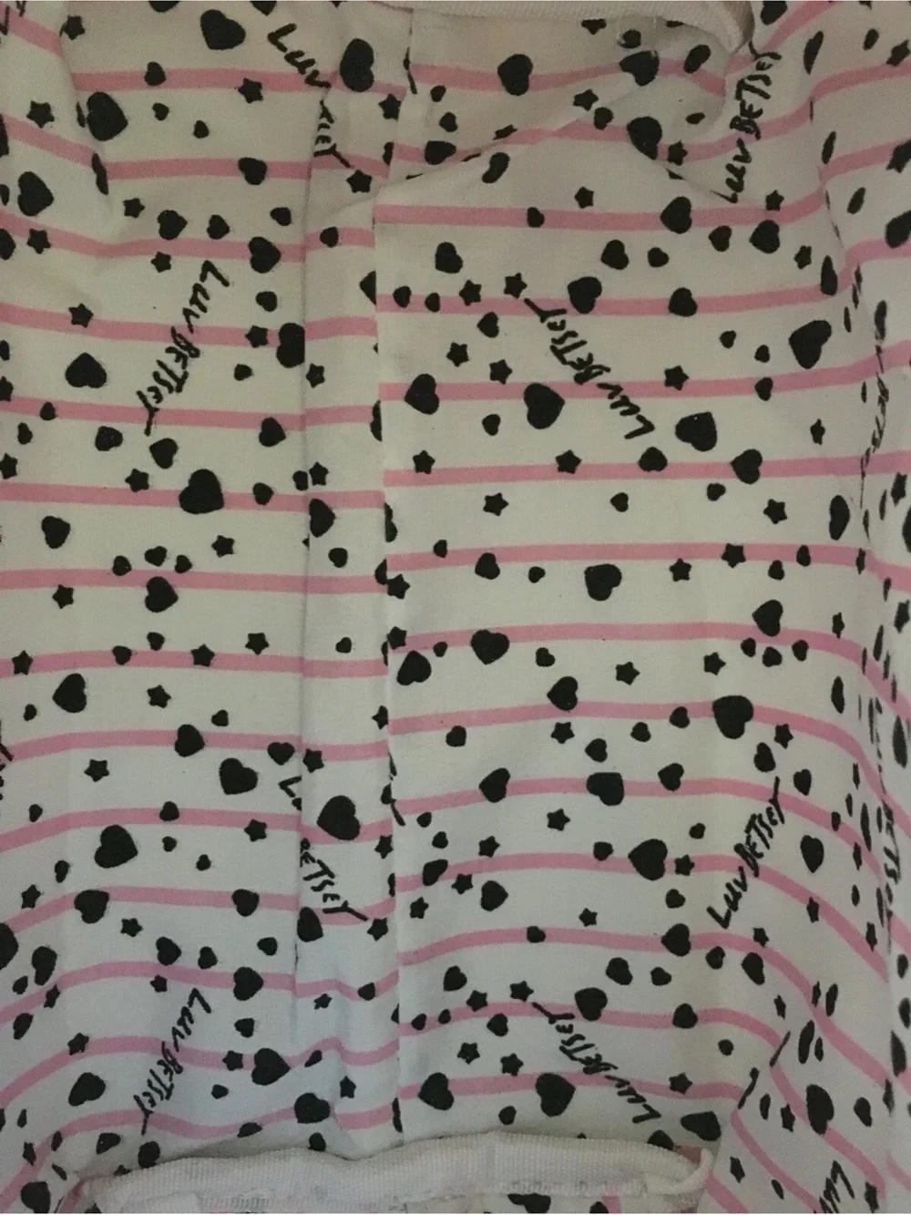 Betsey Johnson Pastel Tie-Dye Loaf Cosmetic Pouch with Heart Logo Accent